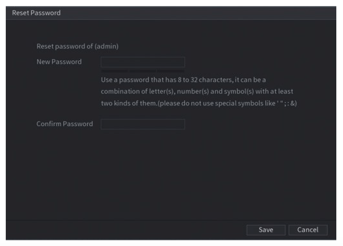 Dahua_Password_Reset_New_Passwor بازیابی رمز دستگاه داهوا بدون ایمیل