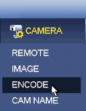 NVRiSettingCameraEncode تنظیمات Encoding شامل چه مواردی است