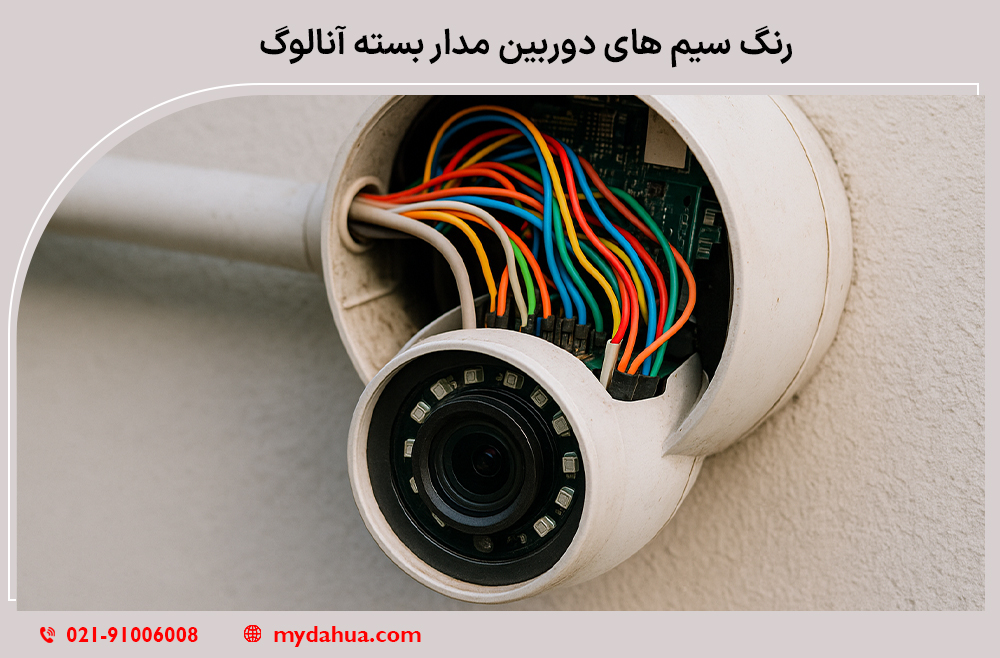 رنگ سیم های دوربین مدار بسته آنالوگ