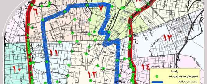 جدیدترین نقشه دوربین های طرح زوج و فرد